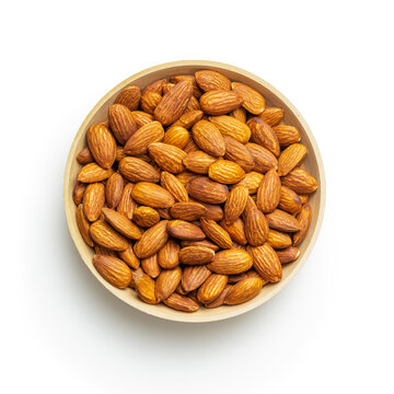 Isolated almond plate on white background for scene creator