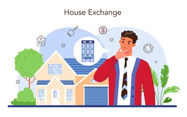 Fototapeta premium Real estate agency service. Qualified realtor or broker service.