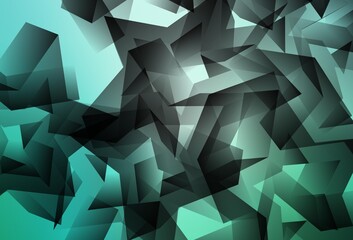 Light Green vector triangle mosaic background.