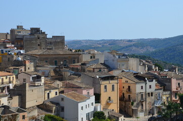 Obraz premium Some photos from the beautiful city of Ragusa Ibla, pearl of the Val di Noto, in the south east of Sicily, taken during a trip in the summer of 2021.