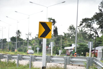 Keep right sign traffic signon the road