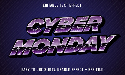 cyber monday editable text effect template with abstract style use for business brand and store campaign,