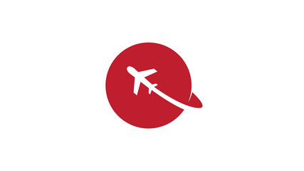 Creative airplane trip world symbol  vector logo design