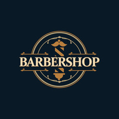Unique vintage Barbershop Logo Design