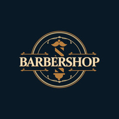 Unique vintage Barbershop Logo Design
