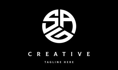 SAG creative circle three letter logo vector