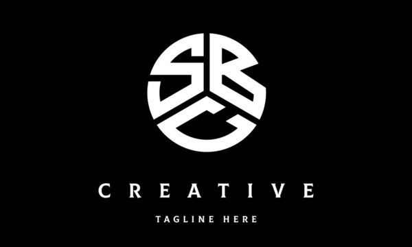 SBC creative circle three letter logo vector