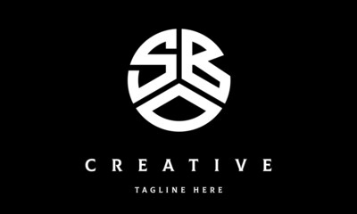 SBO creative circle three letter logo vector