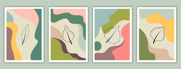 Collection of abstract background designs, minimalist poster, social media promotional content. Vector illustration. modern abstrak pastel color.