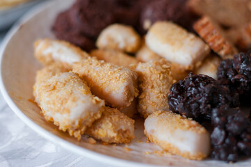 Traditional moroccan chocolate chip cookies on plate