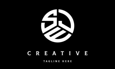 SJE creative circle three letter logo vector