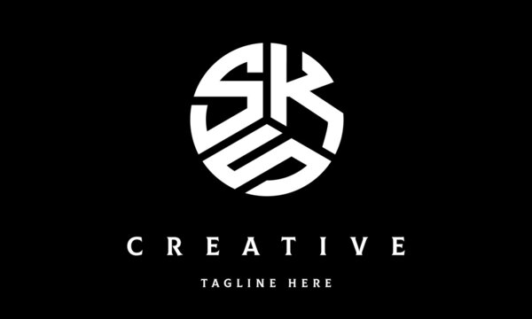 SKS creative circle three letter logo vector