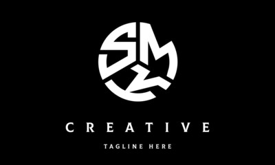 SMK creative circle three letter logo vector