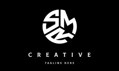 SMR creative circle three letter logo vector