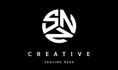 SNN creative circle three letter logo vector