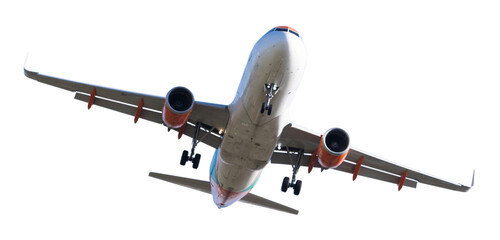 Fototapeta premium plane on the runway on a white background