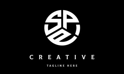 SPP creative circle three letter logo vector