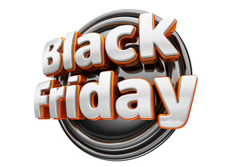 Black friday 3d logo - Powered by Adobe