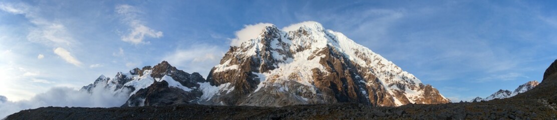 mount Salkantay or Salcantay Andes mountains in Peru