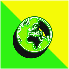 Asmallworld Logo Green and yellow modern 3d vector icon logo