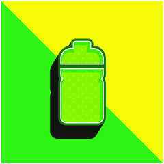 Bottle Green and yellow modern 3d vector icon logo