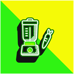 Blender Green and yellow modern 3d vector icon logo