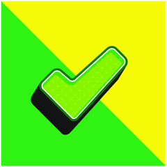 Approve Signal Green and yellow modern 3d vector icon logo