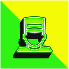 Bellboy Green and yellow modern 3d vector icon logo