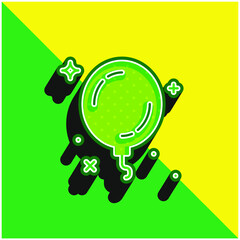 Balloon Green and yellow modern 3d vector icon logo