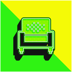 Obraz premium Armchair Green and yellow modern 3d vector icon logo