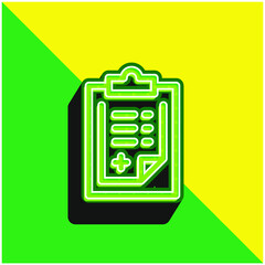 Admision Form Green and yellow modern 3d vector icon logo