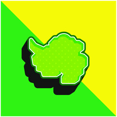 Antarctic Green and yellow modern 3d vector icon logo