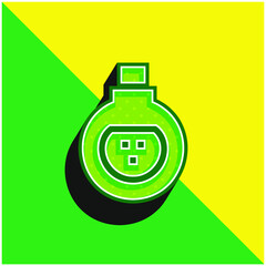 Antidote Green and yellow modern 3d vector icon logo