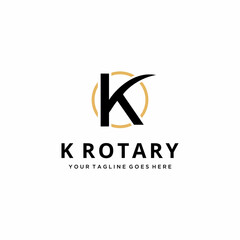 Creative Illustration modern K circle sign geometric logo design template