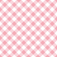 Pink vichy pattern for spring summer. Seamless pastel light gingham vector background for Easter holiday picnic blanket, tablecloth, napkin, towel, other modern fashion fabric print.
