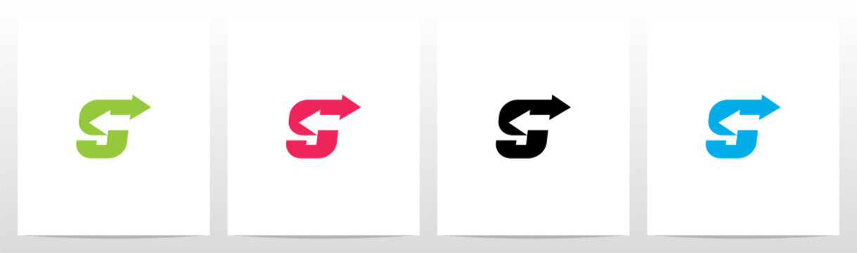 Exchange Arrows On Letter Logo Design S
