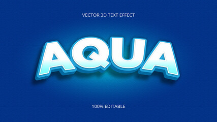 Aqua 3d text effect best design 