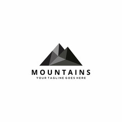 Creative modern Illustration Simple Mountain Logo Design Vector
