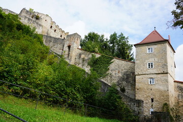 Fototapeta na wymiar Burg, Burgruine in Pappenheim, Franken, Mittelfranken, Bayern