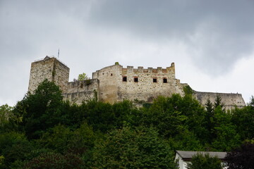 Fototapeta na wymiar Burg, Burgruine in Pappenheim, Franken, Mittelfranken, Bayern