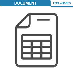 Document, File, Page, Spreadsheet Icon - obrazy, fototapety, plakaty
