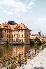 Fototapeta premium Schönes Haus in Bamberg am Fluss