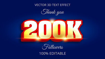 200k 3D gold text effect 