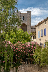 Fototapeta na wymiar Church Notre Dame de Nazareth, historical monument in Pernes les Fontaines, Vaucluse, Provence, France