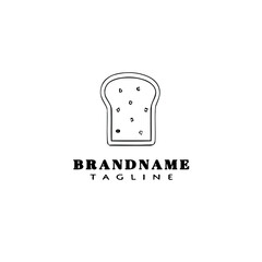bread flat logo icon design template black isolated vector illustration