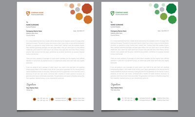 Simple unique abstract new modern professional clean creative corporate business letterhead design template for company project. 