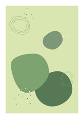 Boho aesthetic abstract botanical wall art poster prints. Scandinavian design, neutral natural colors. Bohemian collage wall prints. Mid Century Modern design. Plant posters. Vector illustration
