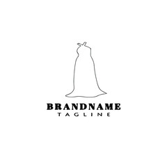 bridesmaid logo cartoon icon design template isolated vector illustration
