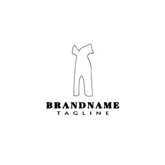 bridesmaid logo cartoon icon design simple black isolated vector illustration