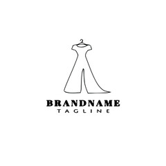 bridesmaid logo cartoon icon design cute black isolated vector illustration